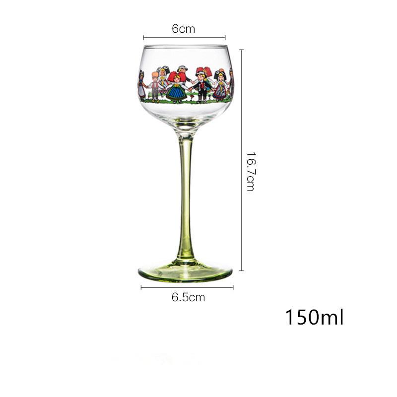 2022 милый хрустальный бокал для вина для девочек, экзотический, ручная роспись, бокал для вина, детская чашка для сока, цветной коктейльный бокал, Прямая поставка, 2022
