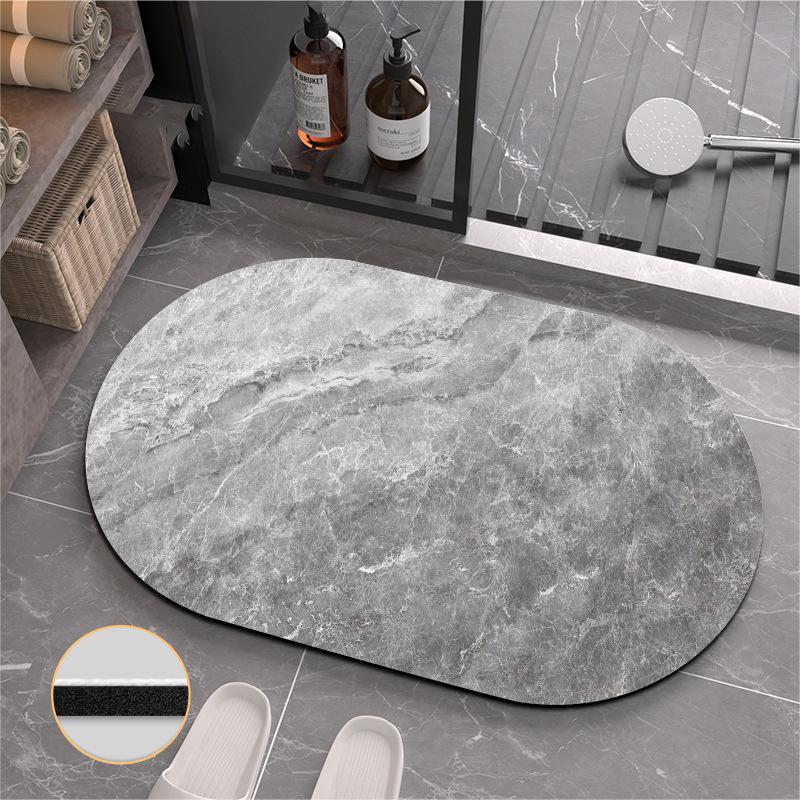 Коврик для туалета Nordic Marble Diatom Mud, быстросохнущий, впитывающий, для ног, нескользящий коврик для ванной комнаты