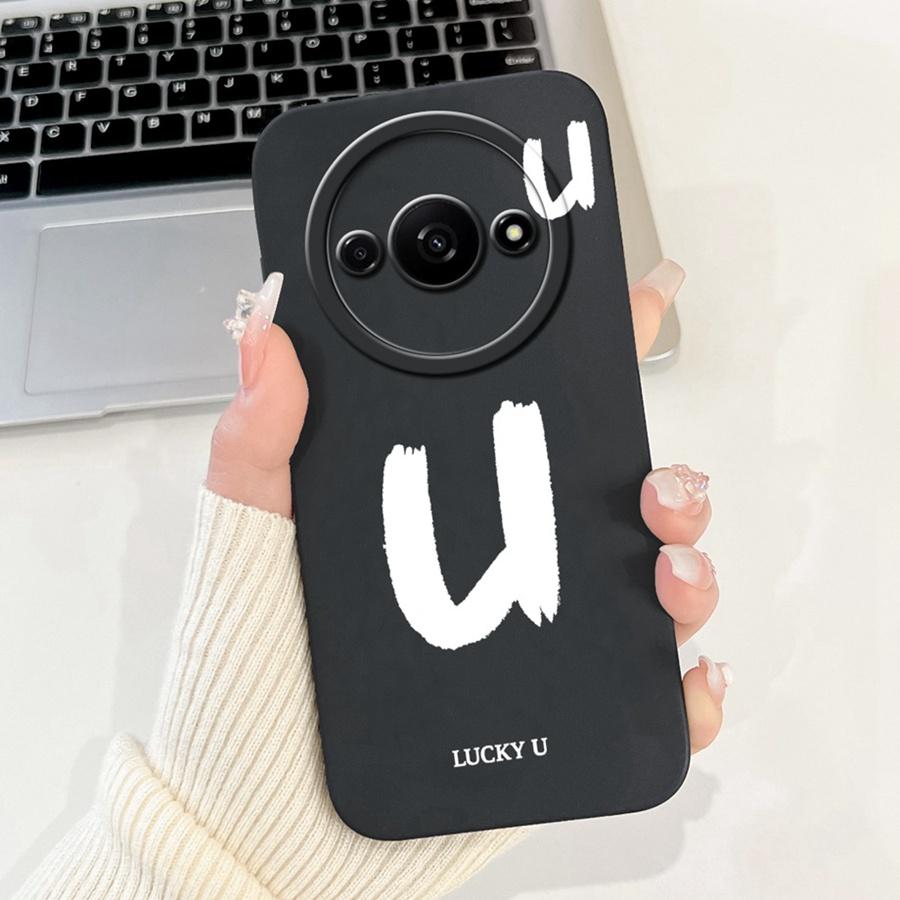 Для Xiaomi Redmi A3 Задняя крышка Популярный Защита с буквами Мягкий силикон Чехлы для телефона Для RedmiA3 A 3 4G Xiaomi Poco C61 Funda