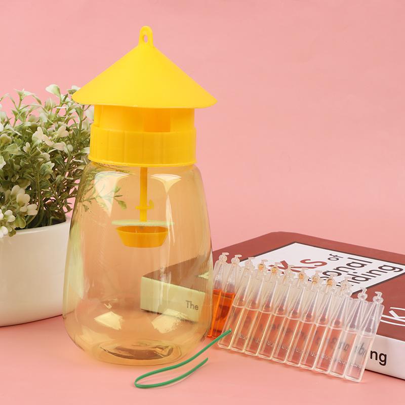 Fruit Fly Trap Killer Plastic Yellow Drosophila Trap Fly Catcher Pest Insect Con