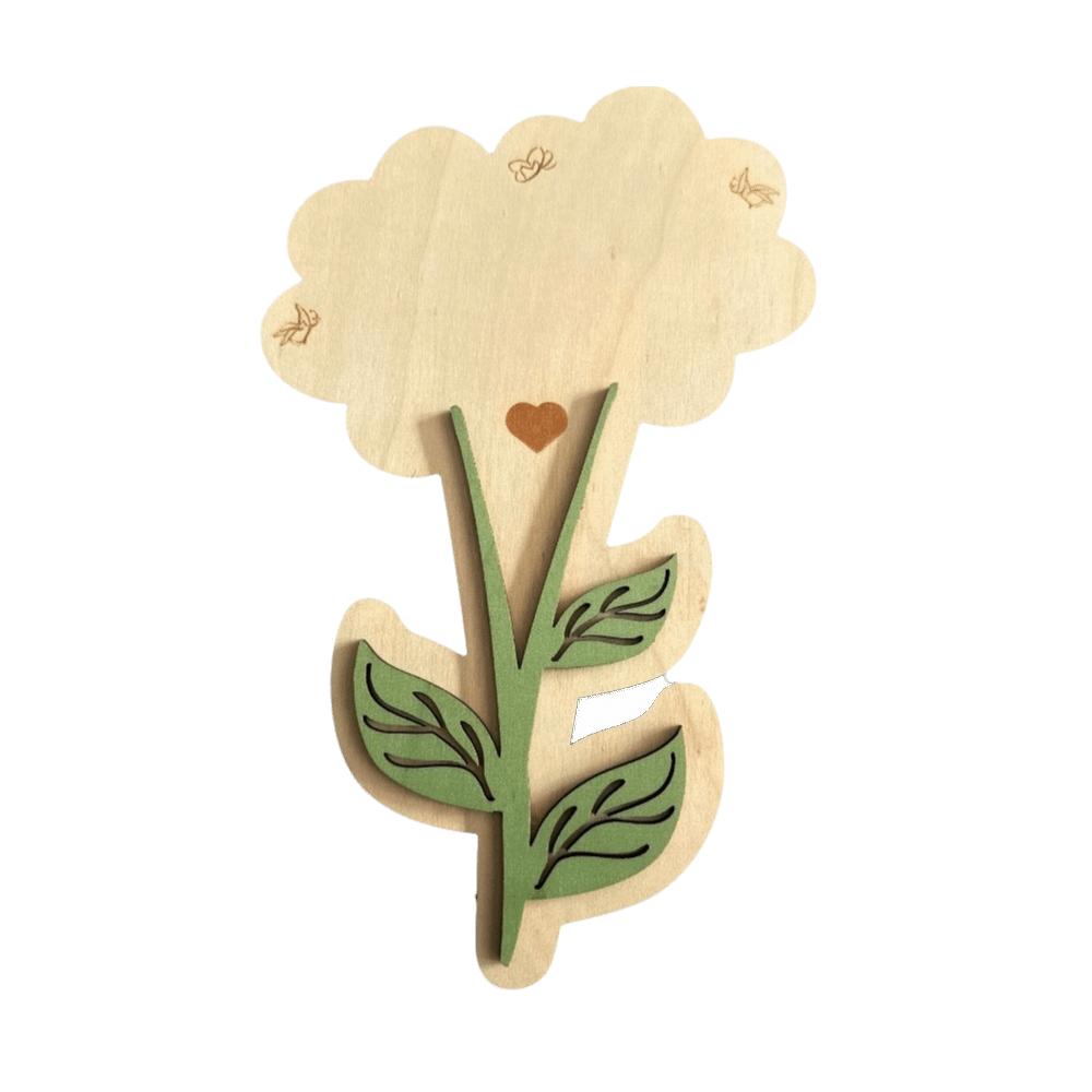 Decoration Mother's Day Plaque Hand Painted Wooden Flower Craft  Kids DIY Painting
