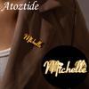 Atoztide Персонализированная Брошь с Индивидуальным Именем и Логотипом для Женщин и Мужчин Нержавеющая Сталь Бабочка Застежка Булавка Модная Свадебная Бижутерия Подарок