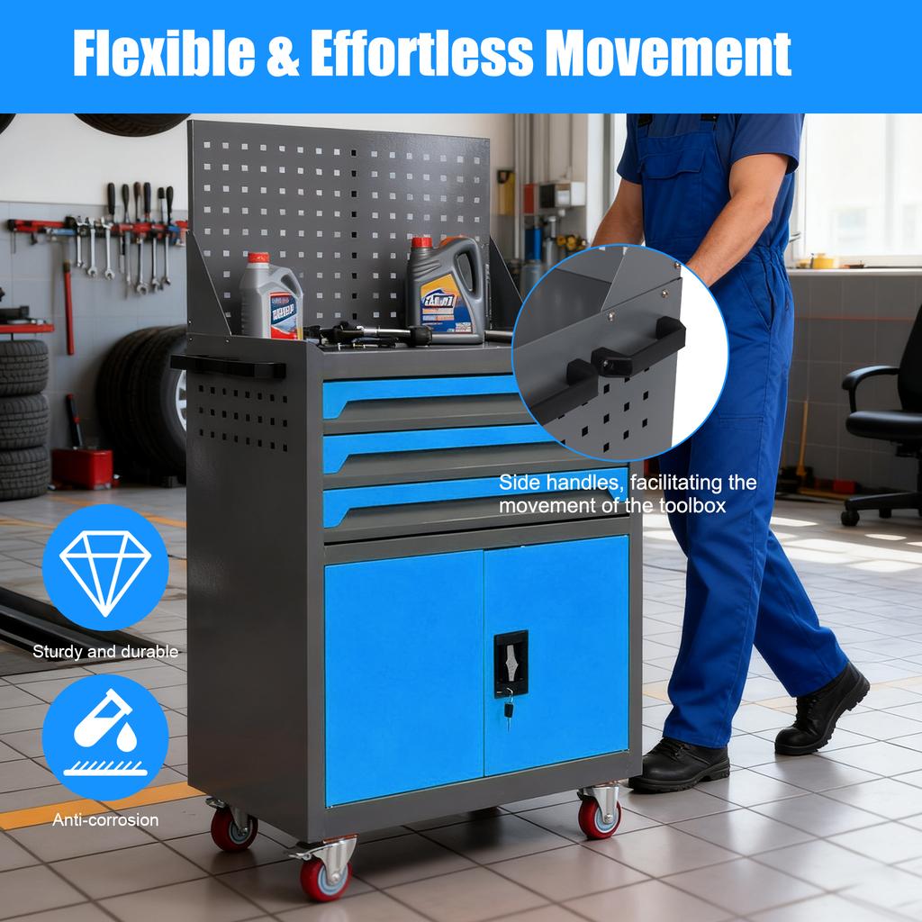 Rolling Tool Chest with Drawers Tool Storage Cabinet for Garage Workshop