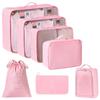Travel Storage Bag Set - 7-Piece Multi-functional Compartment Bags for Clothes & Cosmetics