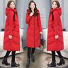 Женское утепленное пальто с капюшоном, длинная тонкая куртка-пуховик
