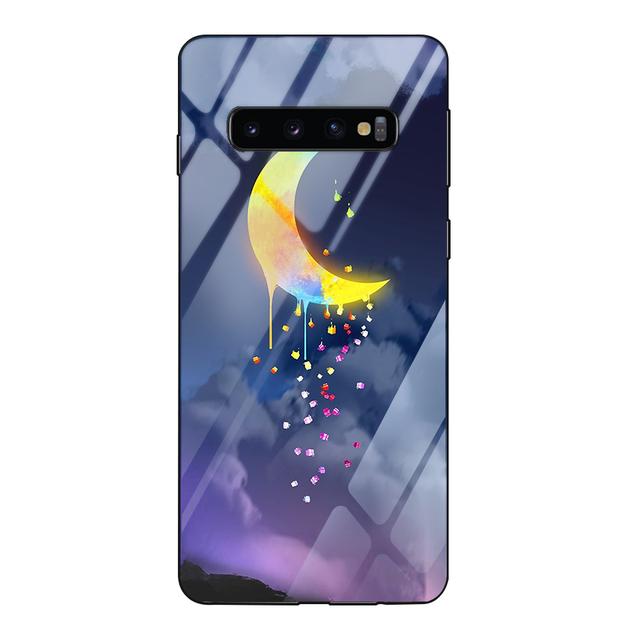 Чехол Cool Moon для Samsung Galaxy S21 S10 A51 S9 S10e S20fe Ultra A52 A52s 5g A32 A71 A12 Note 20 10 9 Plus, чехол из закаленного стекла