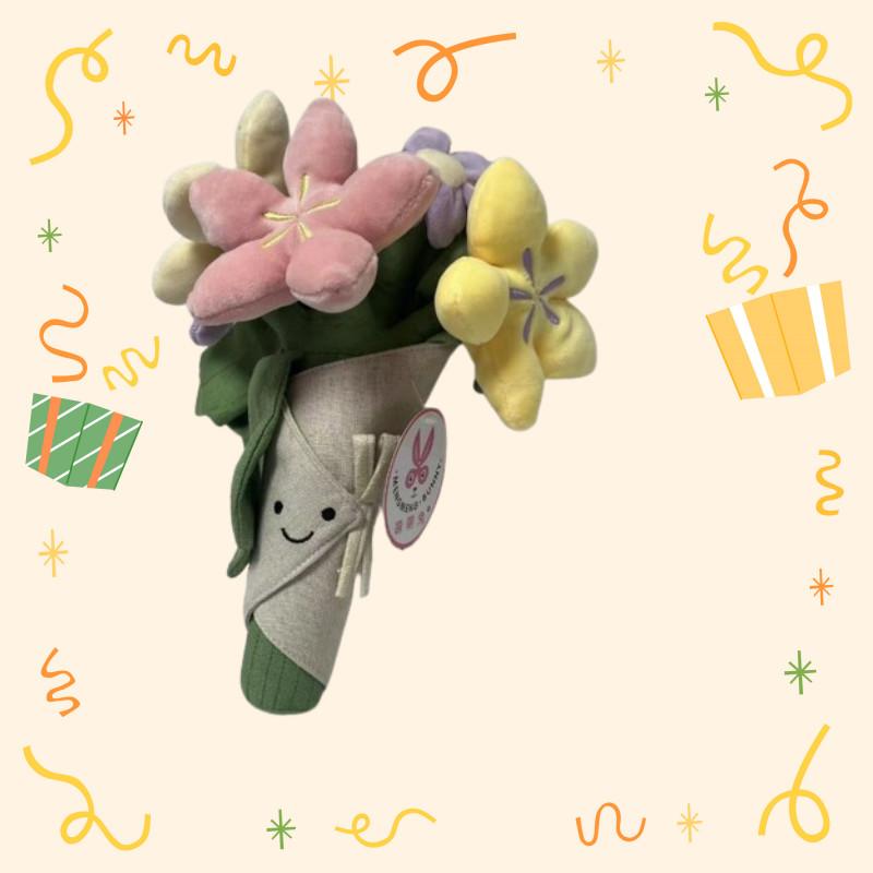 Очаровательная цветочная плюшевая кукла, мягкая короткошерстная плюшевая игрушка, фигурка, 16 дюймов