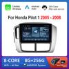 Android Автомагнитола Мультимедийный Видеоплеер 9 '' для Honda Pilot 1 2005 - 2008 Вентилятор охлаждения Интеллект Bluetooth 4G DSP Стерео