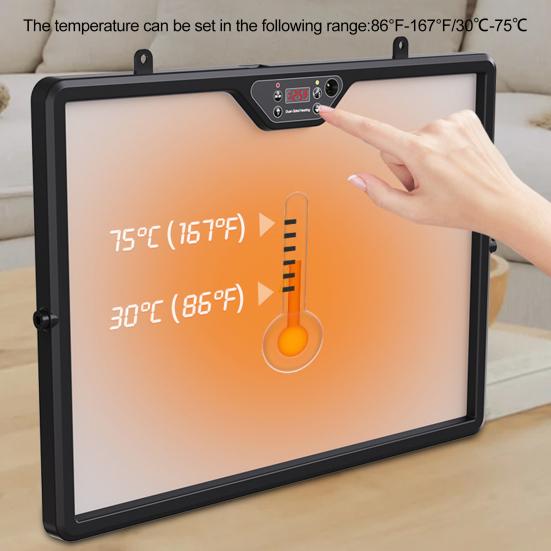 Панель отопления с дистанционным управлением для курятника, регулируемый таймер температуры, отверстия для отвода тепла, нагреватель с быстрым нагревом