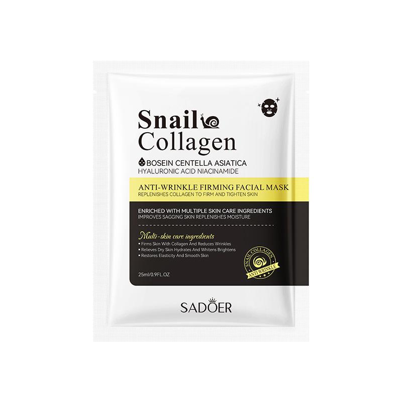 Маска с улиткой SADOER Collagen Anti-Wrinkle Firming Fine Skin Mask