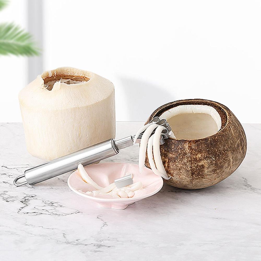 Stainless Steel Slicer Multi-Purpose Scraper Grater Fish Scaler Coconut Meat Remover Coconut Shaver