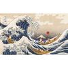 Пластиковый пазл Pintoo из 1000 деталей «Большая волна у реки Ньян». Сложный для взрослых. Нет деталей, которые нужно нажимать на место [Nyangsongi_The River] (38X59см)