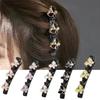 2Pcs Women Hair Clips Sparkling Exquisite Shape Non-slip Elegant Easy-wearing Decorative Resin Shining Butterfly Hairpins Hairstyle Decoration Gift