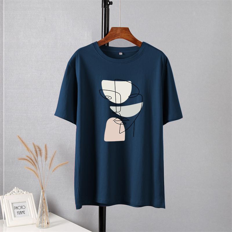 Shellsuning элегантная футболка с принтом персонажей, женские летние шикарные повседневные футболки, хлопковый джемпер, пуловер большого размера, женские топы