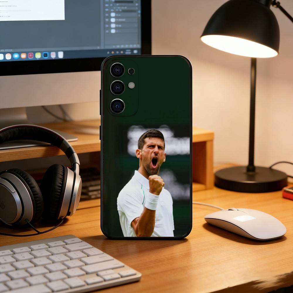 Novak Djokovic Phone Case For Samsung S25,S24,S21,S22,S23,S30,Ultra,S20,Plus,Fe,Lite,Note,10,Black Cover