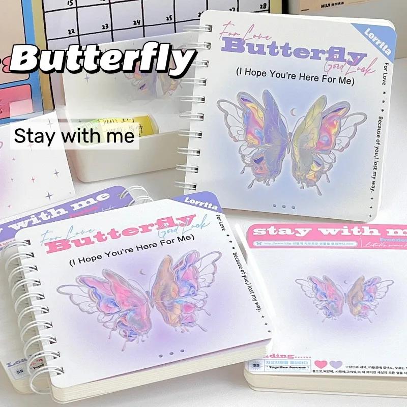 100 листов креативный блокнот Kawaii в американском стиле с бабочкой, расписание, альбом для вырезок, дневник, милые канцелярские принадлежности, блокнот для студентов
