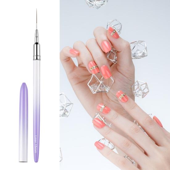 Yousheng 7/15/20/25/30 мм карандаш для ногтей с тонким наконечником, градиентным цветом, гибкая щетина, нескользящая ручка, ручка для рисования линий, полосок и цветов, маникюрный салон