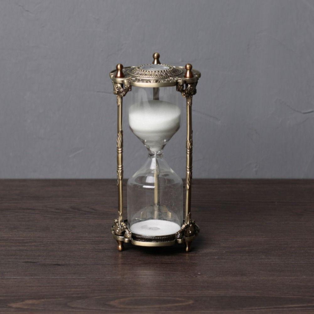 15/30 Minutes Hourglass Timer Golden Sand Clock Crafts Home Ornament  Office Desktop