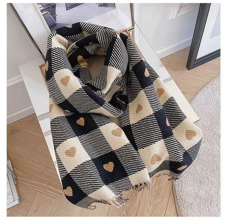 New Winter Scarf Cashmere Brand Women Shawl Luxury Plaid Thick Warm Pashmina Wrap Hijab Foulard Bufanda Female Stoles