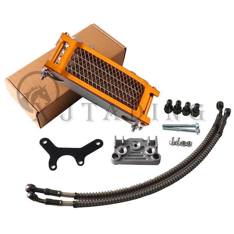 Мотоциклетный масляный радиатор, комплект масляного радиатора для Honda Monkey Yamaha Kawasaki 50cc-140cc Pit Dirt Bike Scooter Moped Enduro Motocross