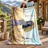 Hyuga Hinata Custom Name Flannel Blanket Personalized Soft Warm Plush Throw Blanket Customized Gift for Family Friends