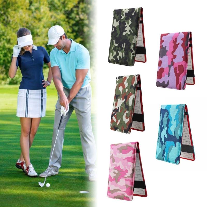 Golf Scorecard Book Oxford Cloth Club Yardage Book Golf Journal Notebook with Pencil Golf Score Book Golf Accessories