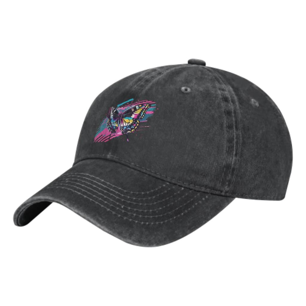 Colorful Butterfly Summer Classic Fashion Men Trucker Hat Cotton Breathable Women Cowboy Cap Outdoor Leisure Basketball Caps