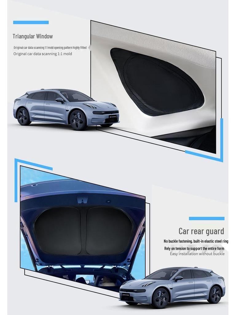 Солнцезащитный козырек на окно Zeekr 001/007/X и теплоизоляционная защита крыши 009 для конфиденциальности