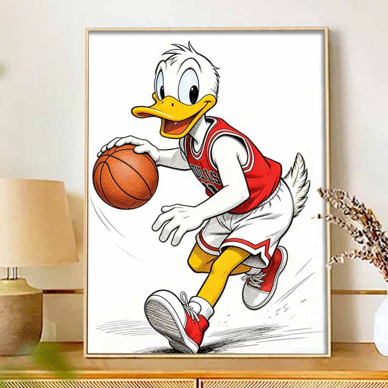 Disney Donald Duck Basketball Sports Diamond Paint Painting Art Kit Handmade DIY5D Home Decor Gift
