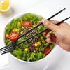 2-in-1 Fork Chopsticks Combo Reusable Eating Tool for Sushi Noodles Lightweight Portable Utensil Versatile Asian Cuisine Sticks