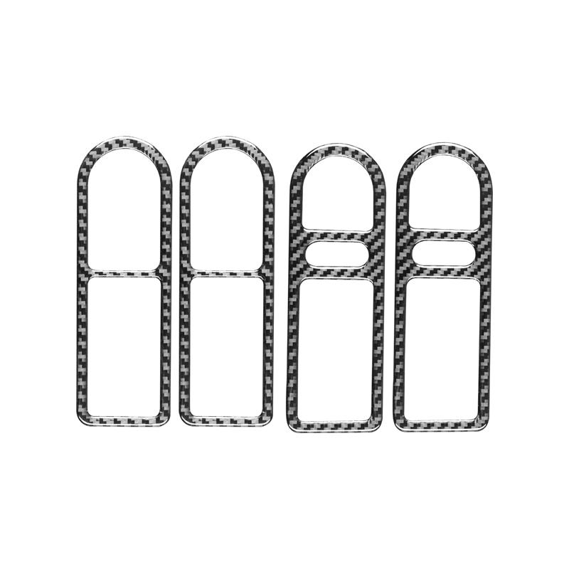 For VW Golf 4 Jetta Bora MK4 R32 GTI 1999-2004 Accessories Carbon Fiber Interior Car Door Handle Decorative Frame Trim Cover