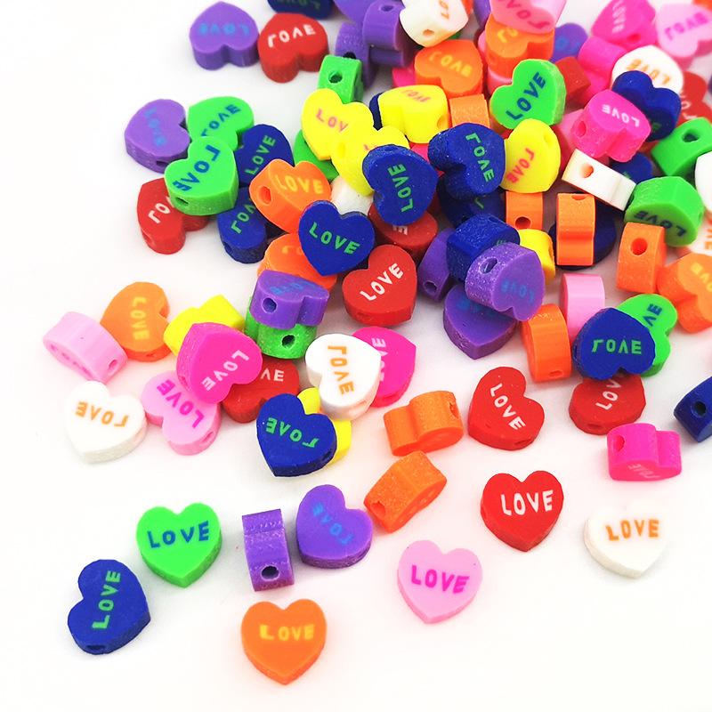 Креативные разноцветные ювелирные изделия Мягкие керамические бусины Свободные бусины Многоцветные DIY Симпатичные подвески ручной работы Для ювелирных аксессуаров Гриб 20 шт.