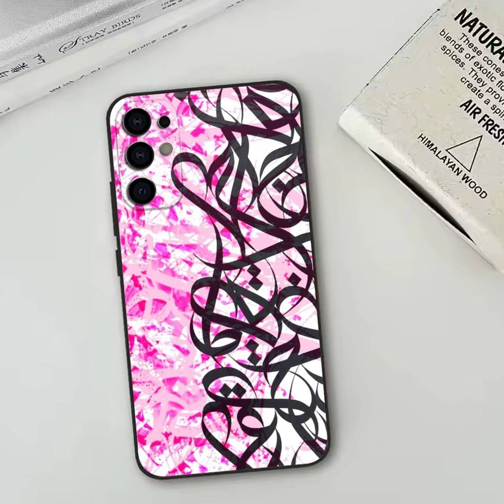 Cool pink graffiti Phone Case For Samsung S25,S24,S21,S22,S23,S30,Ultra,S20,Plus,Fe,Lite,Note,10,Black Cover