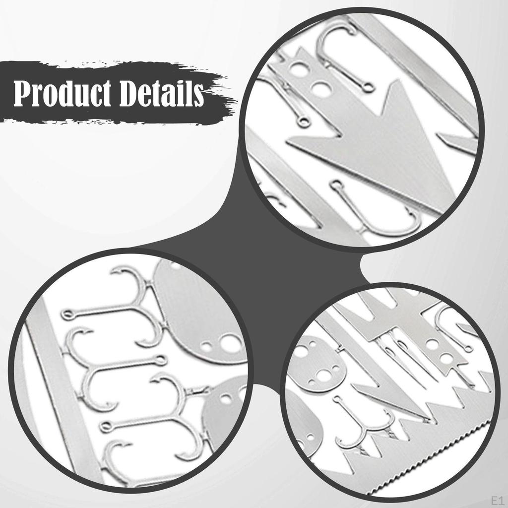 Карта выживания из нержавеющей стали, утолщенная, многофункциональный удобный мультитул, карманный инструмент для