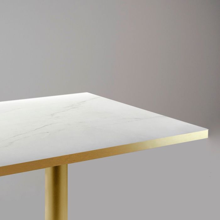 60 X 60 Cm Rome Bistro High Table In Translucent Marble