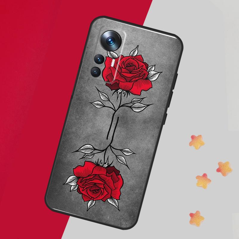 Чехол с цветочным принтом в виде розы для Xiaomi 14 13 11T 12T 13T Pro 12 Lite 12X POCO X3 X5 Pro X4 F4 M5 M5s F3 F5