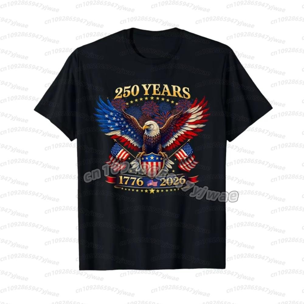 Unisex 250th Anniversary 1776 Us American Flag Bald Eagle T Shirt For Unisex Unisex Patriotic Freedom Liberty Unisex Short Sleeve Tops