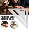 Triangle Ruler High Precise Compact Portable Multi-Functional Double Laser-Etched Ruler Carpenter Measuring Layout Tool