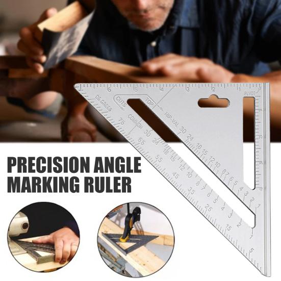 Треугольная линейка, высокоточная, компактная, портативная, многофункциональная, двойная, лазерная линейка, плотницкий измерительный инструмент для разметки