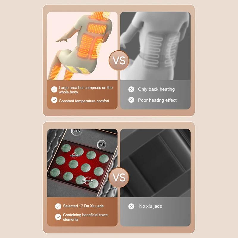 Новый многофункциональный массажер для здоровья Электрический Шиацу Вибрационный Нагревающий Массаж Подушка для лежания Массажный матрас для тела