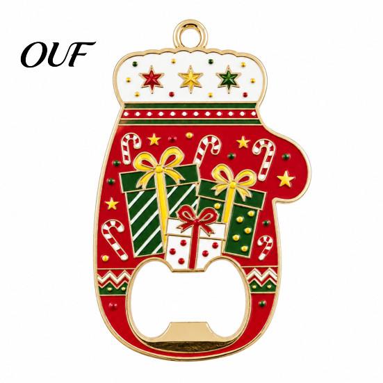 Party Supplies for Christmas Gathering Glove Bottle Opener, Shape Remover with Magnetic Backing, Durable Bar Tool Home Zinc Alloy Festive Holiday
