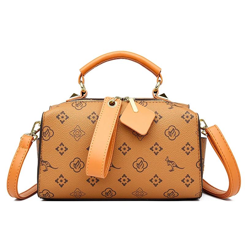 Женская роскошная сумка-подушка Boston с большим объемом и принтом в стиле ретро, сумка-тоут через плечо