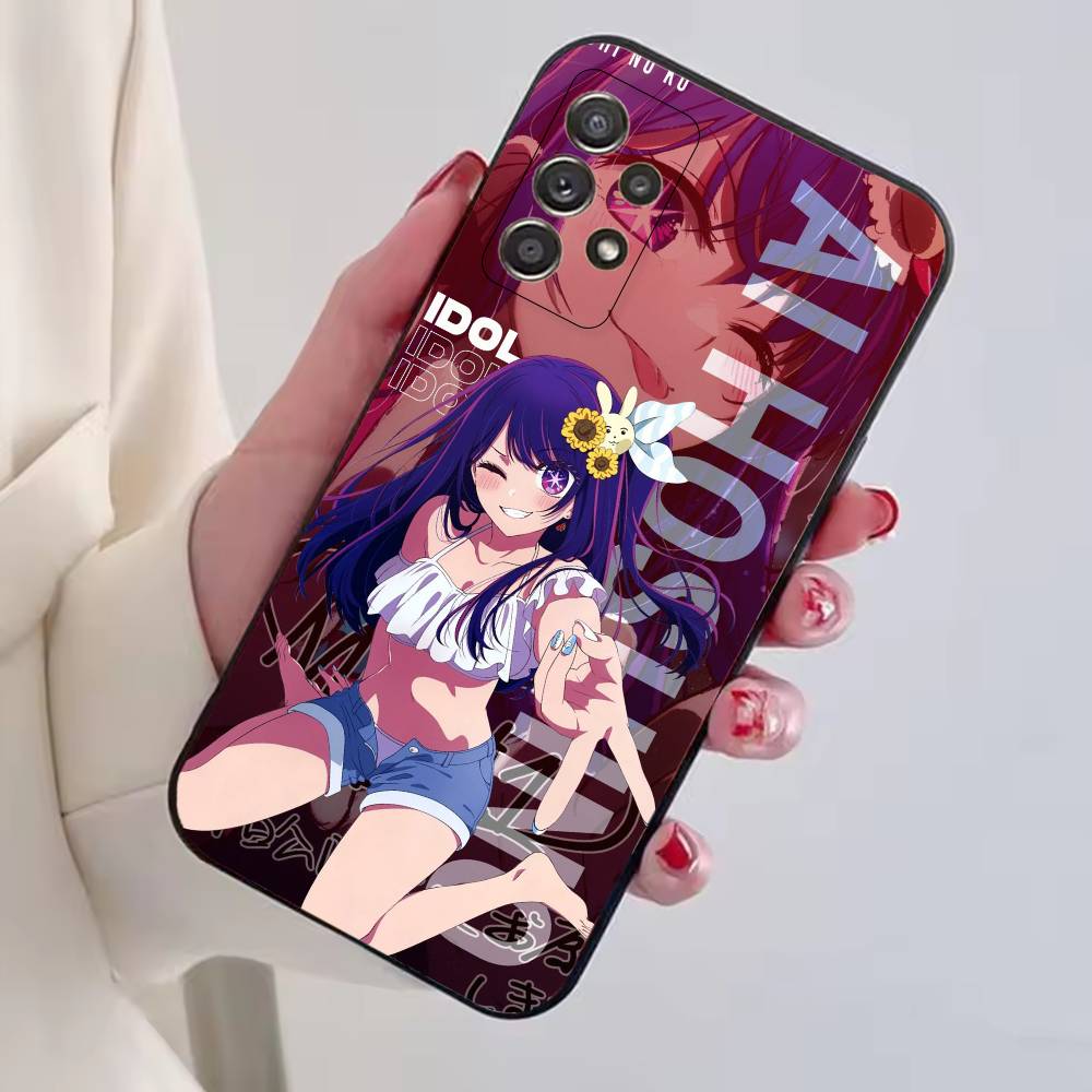 Чехол для телефона Аниме O-Oshi No Ko Ай Хосино Черный Силиконовый Мягкий Для Samsung S25,S24,S21,S22,S23,S30,Ultra,S20,Plus,Fe,Lite