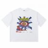 Unisex Streetwear Graphic Print Puff Ink Tee Loose Fit Cotton T-Shirt Teens Adults