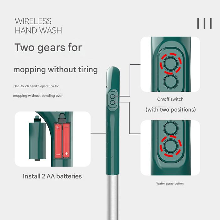 Wireless Electric Floor Mop Spray Mop Electric Floor Cleaner Hand Free Rechargeable Household Helper Cordless Floor Cleaning Mop