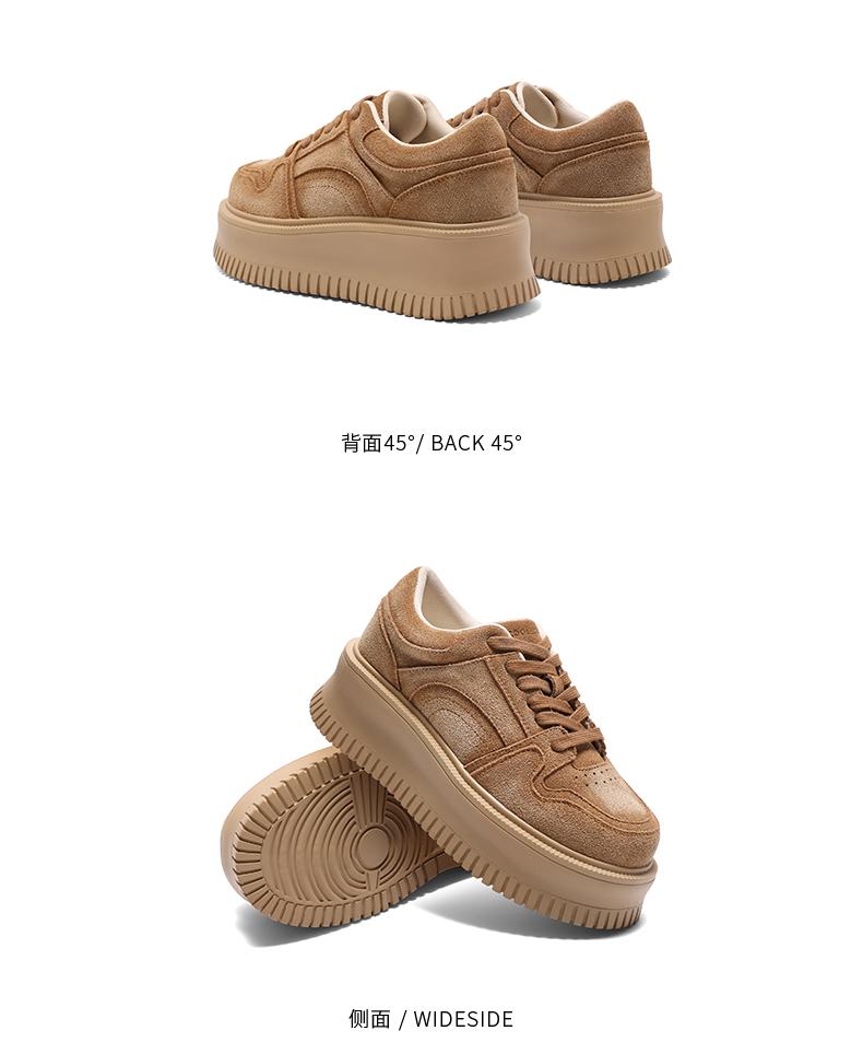 Belle height increasing thick soled board shoes for women's 2025 spring new fashion casual shoes