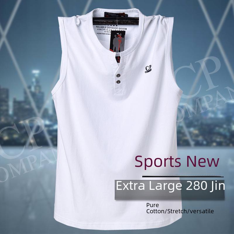 Мужской хлопковый спортивный жилет без рукавов 2023 года - Дышащий и универсальный, размеры M-6XL