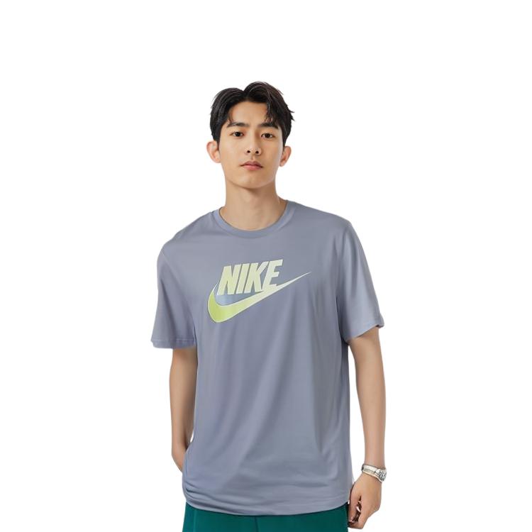 Nike T Shirts Men's Blue Crew Neck Moderate DX1986-548