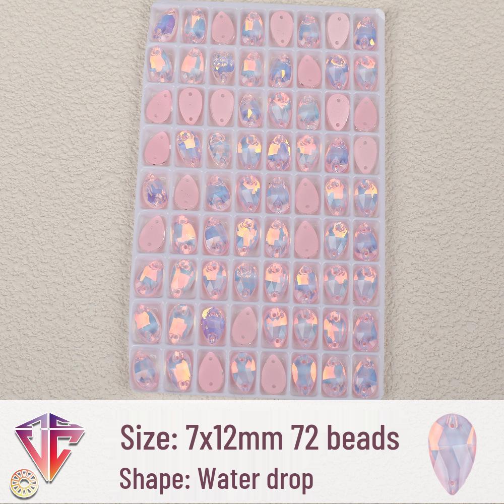 Флуоресцентные мокка каплевидные стразовые бусины - Ручная работа DIY Двухдырочные плоские аксессуары