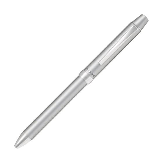 Многофункциональная шариковая ручка PILOT Three Plus One Ridge BTHRT5SRS, Серебристая, Тонкий стержень 0,7 мм (Красный, синий, черный) + Механический карандаш 0,5 мм